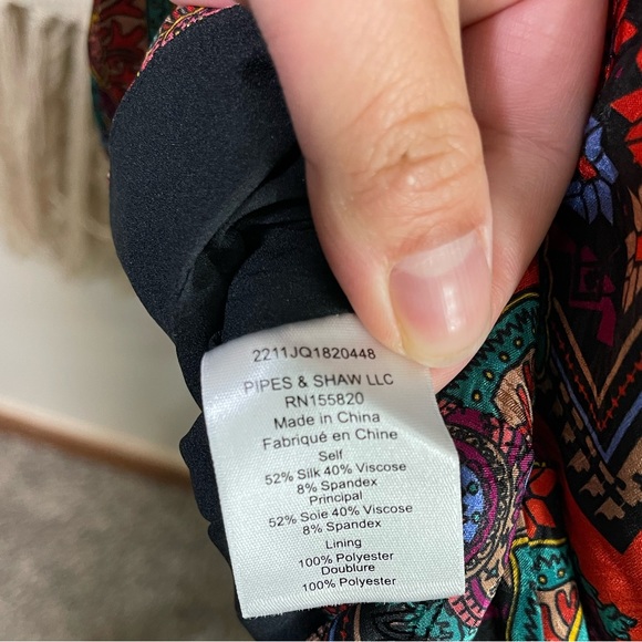 NWT Veronica Beard Bellino Paisley Bubble Long Sleeve Silk Mini Dress 6 Coquette - Picture 9 of 9